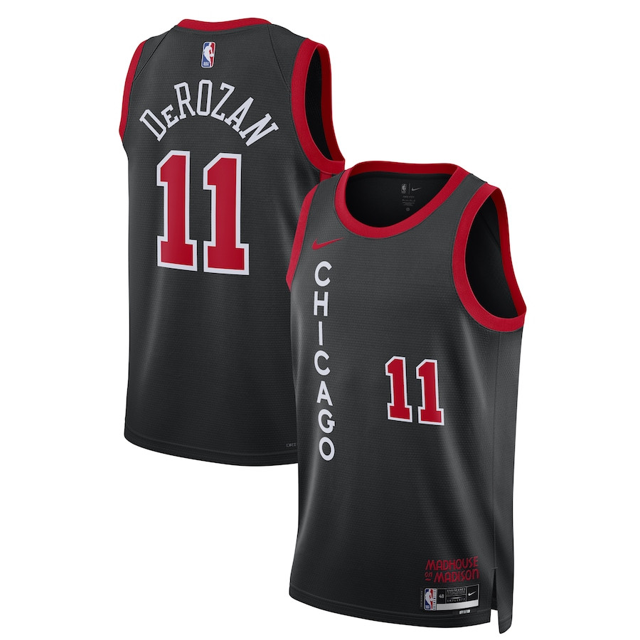 DeMar DeRozan 11 Chicago Bulls 2023/24 City Edition Swingman Jersey Unisex Black - Gohipanda