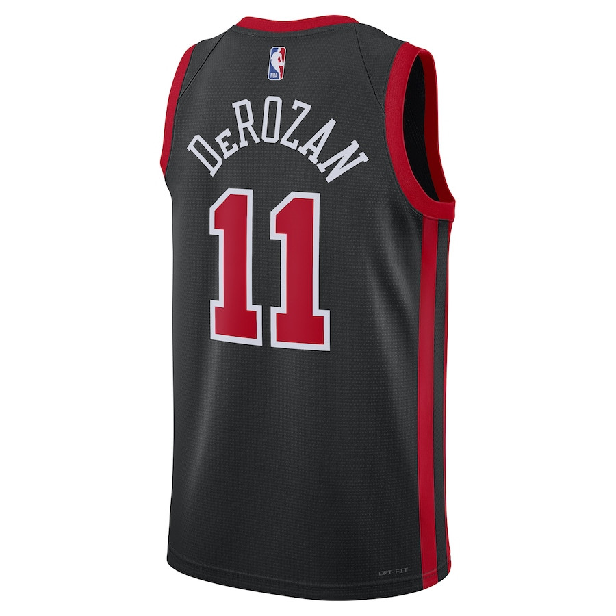 DeMar DeRozan 11 Chicago Bulls 2023/24 City Edition Swingman Jersey Unisex Black - Gohipanda - Image 3