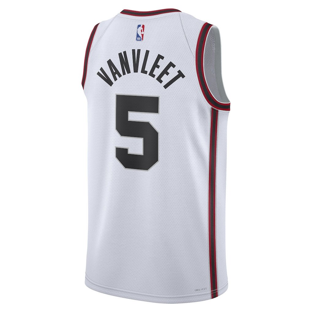 Fred VanVleet 5 Houston Rockets Unisex 2024/25 City Edition Swingman Jersey - White - Gohipanda - Image 3