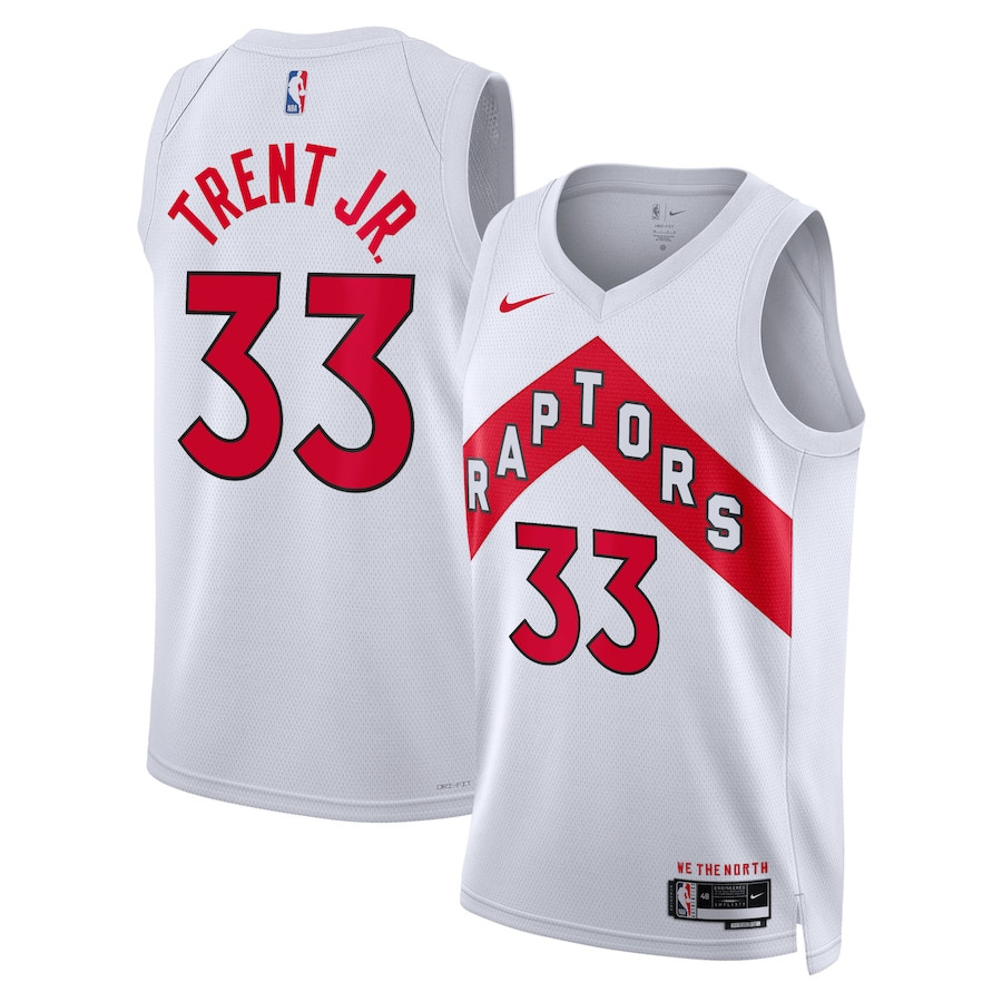Gary Trent Jr. 33 Toronto Raptors Unisex Swingman Jersey Association Edition White - Gohipanda