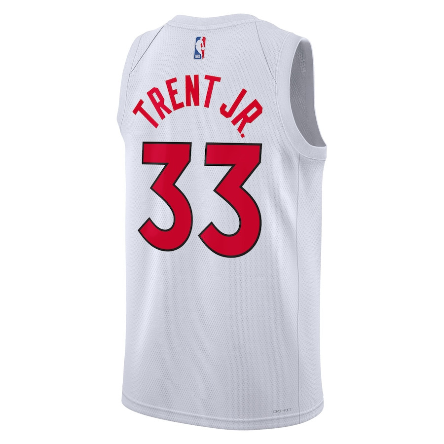 Gary Trent Jr. 33 Toronto Raptors Unisex Swingman Jersey Association Edition White - Gohipanda - Image 3