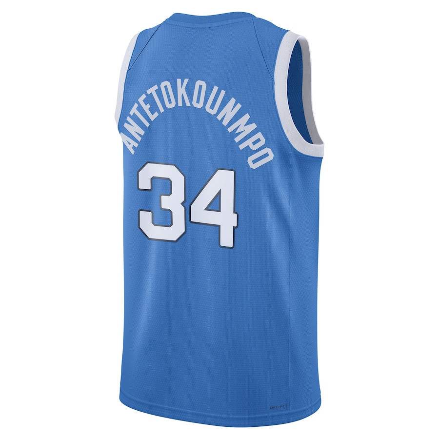Giannis Antetokounmpo 34 Greece Basketball 2024 Olympics Unisex Jersey Blue Multicolor - Gohipanda - Image 3