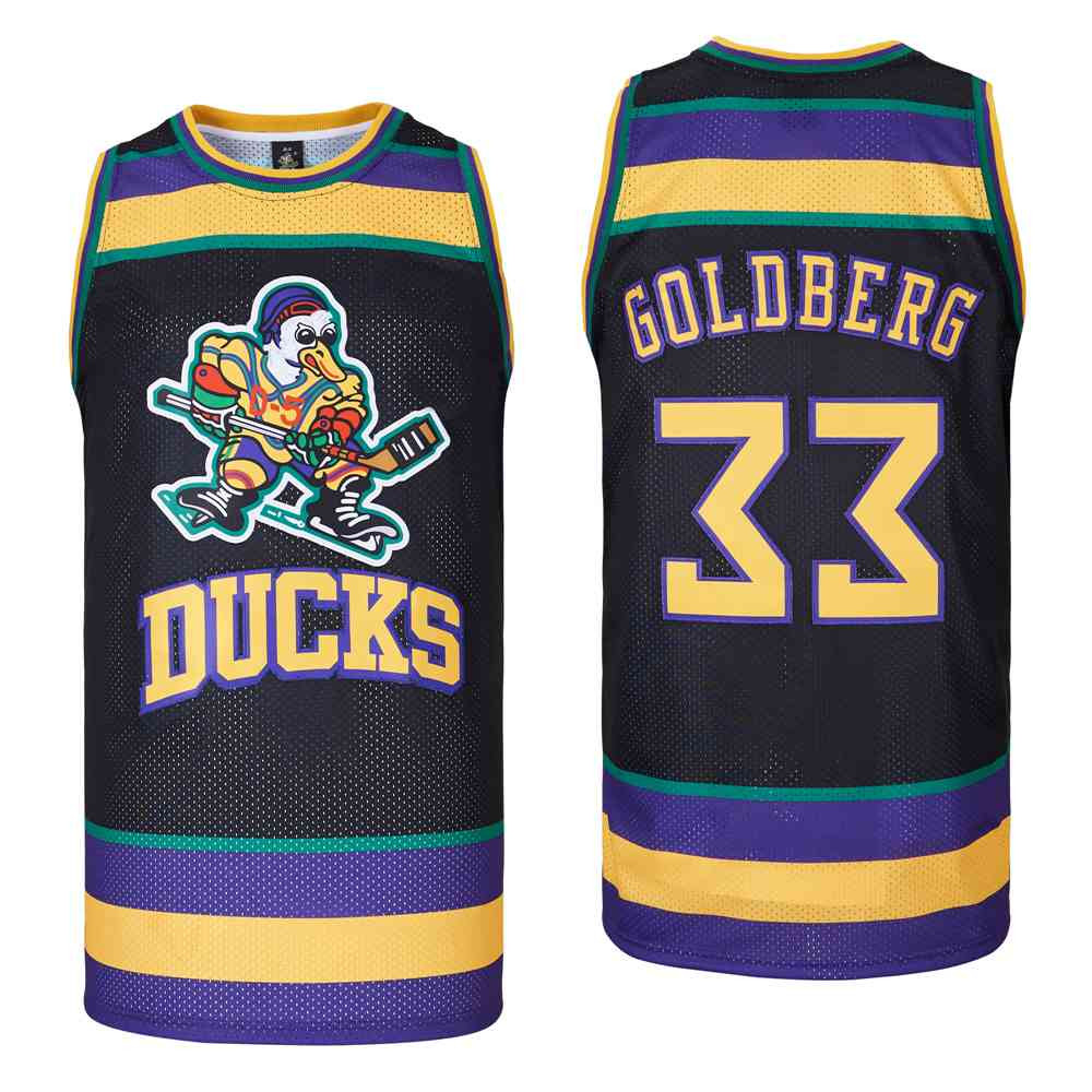 Goldberg 33 Mighty Ducks Swingman Jersey Black Multicolor Unisex - Gohipanda - Image 2