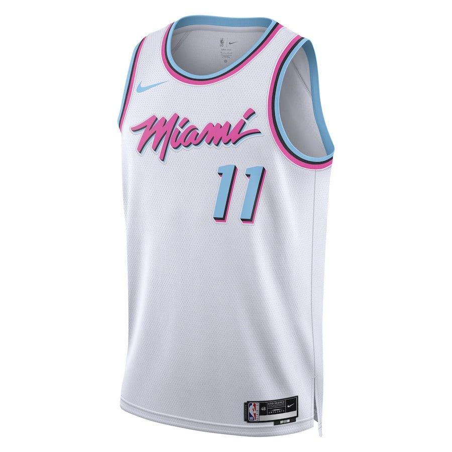 Jaime Jaquez Jr. 11 Miami Heat Unisex 2024/25 Swingman Player Jersey City Edition White - Gohipanda - Image 2
