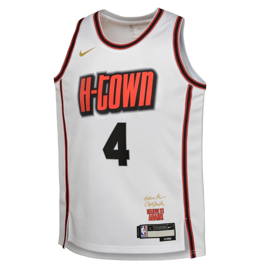 Jalen Green 4 Houston Rockets 2024/25 Swingman Jersey City Edition White - Gohipanda - Image 2
