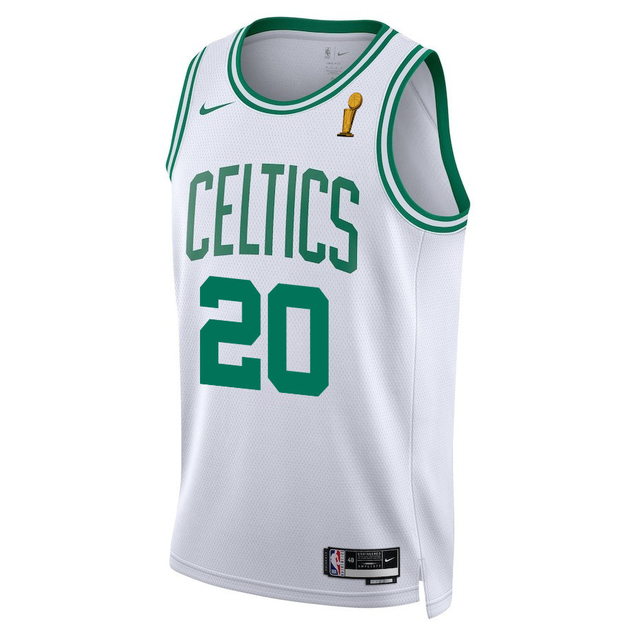 JD Davison 20 Boston Celtics 2024 Finals Champions Swingman Jersey Association Edition White - Gohipanda - Image 2