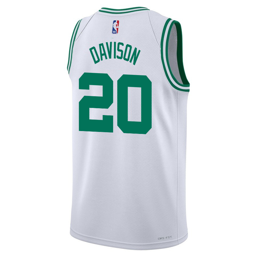 JD Davison 20 Boston Celtics 2024 Finals Champions Swingman Jersey Association Edition White - Gohipanda - Image 3