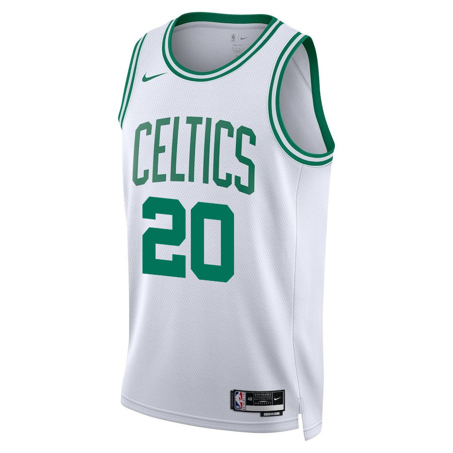 JD Davison 20 Boston Celtics 2024 Finals Patch Swingman Jersey Association Edition White - Gohipanda - Image 2