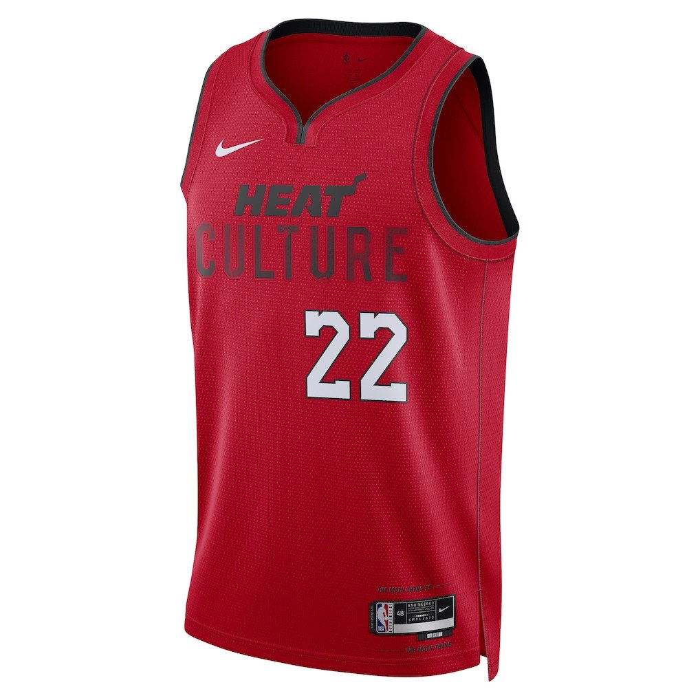Jimmy Butler 22 Miami Heat Unisex 2024/25 Swingman Player Jersey City Edition Red - Gohipanda - Image 2