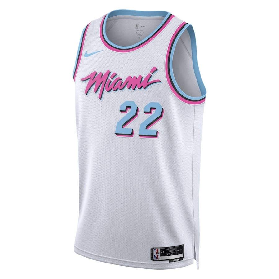 Jimmy Butler 22 Miami Heat Unisex 2024/25 Swingman Player Jersey City Edition White - Gohipanda - Image 2