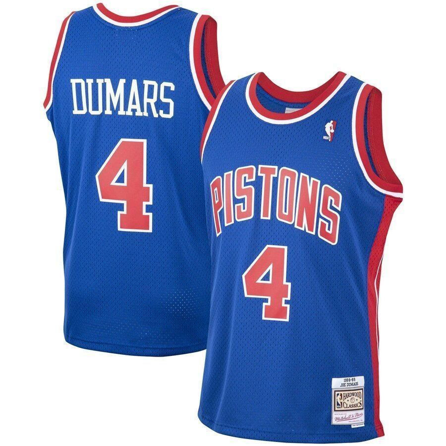 Joe Dumars Detroit Pistons Mitchell & Ness 1988-89 Hardwood Classics Swingman Jersey Blue - Gohipanda
