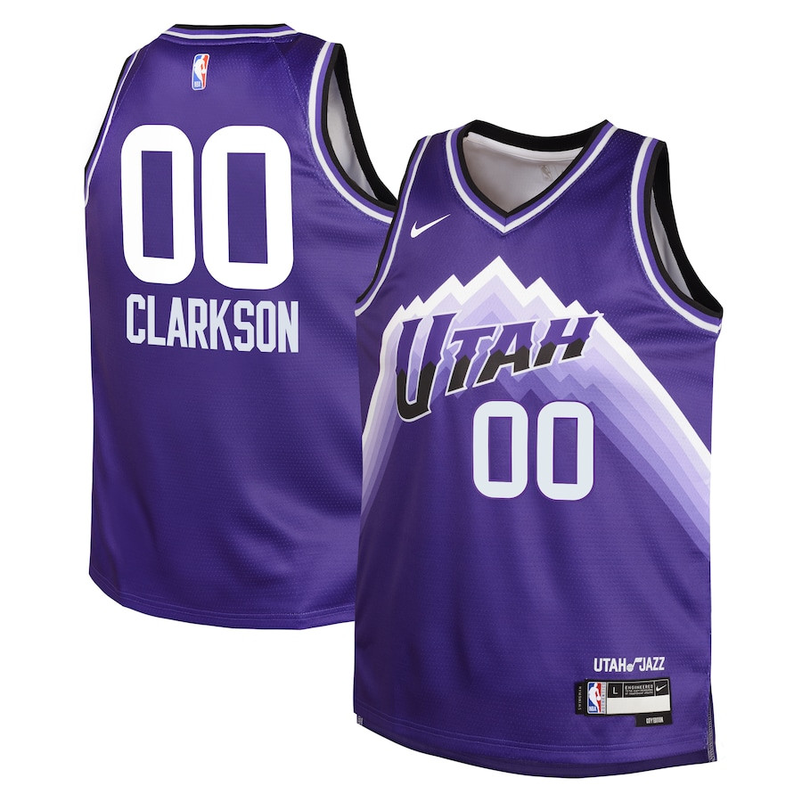 Jordan Clarkson 00 Utah Jazz 2023/24 City Edition Swingman Jersey Purple - Gohipanda