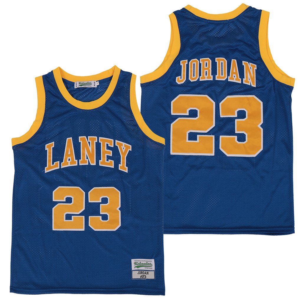 Jordan Laney 23 Throwback Swingman Jersey Royal Multicolor Unisex - Gohipanda