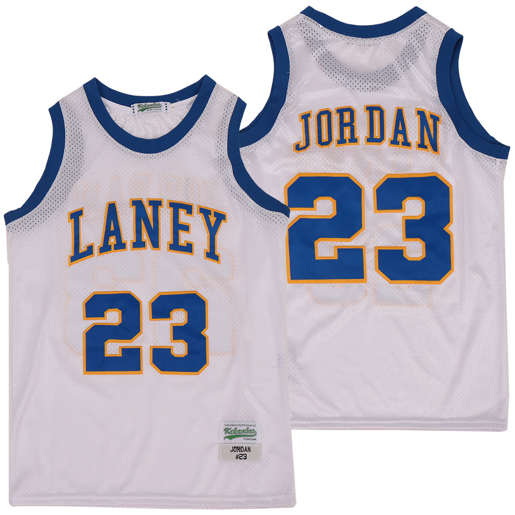 Jordan Laney 23 Throwback Swingman Jersey White Unisex Adult Sizes - Gohipanda