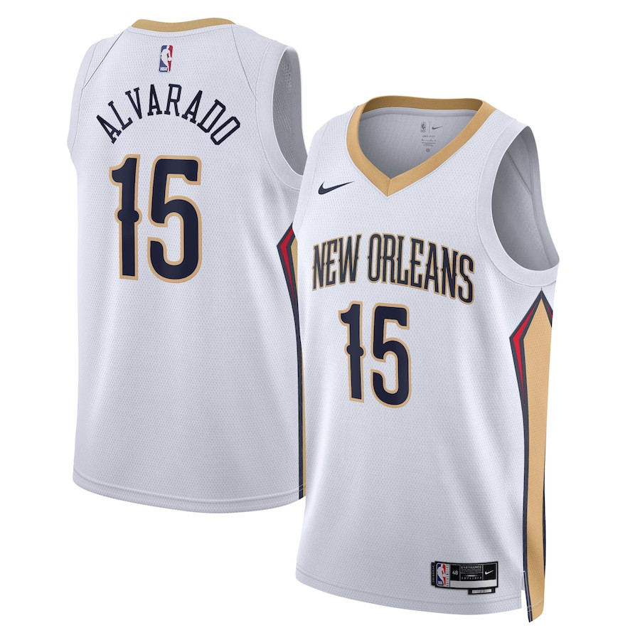 Jose Alvarado 15 New Orleans Pelicans Unisex Swingman Jersey Association Edition White - Gohipanda