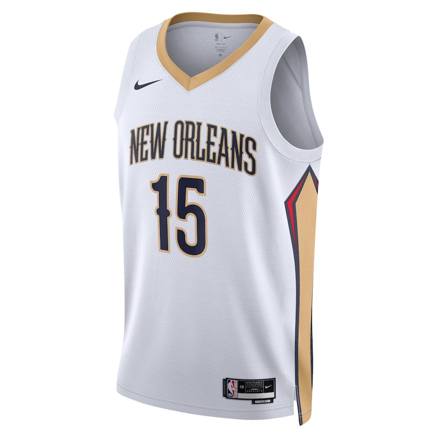 Jose Alvarado 15 New Orleans Pelicans Unisex Swingman Jersey Association Edition White - Gohipanda - Image 2