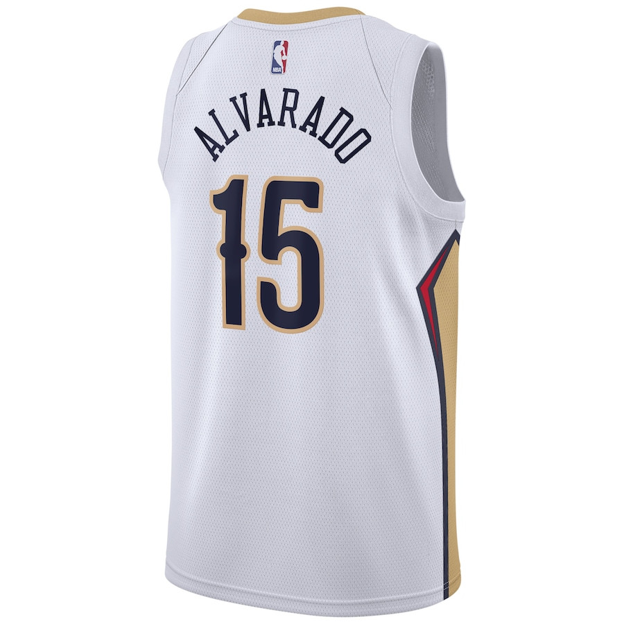 Jose Alvarado 15 New Orleans Pelicans Unisex Swingman Jersey Association Edition White - Gohipanda - Image 3