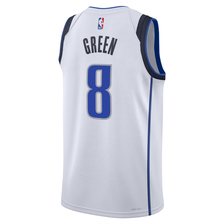Josh Green 8 Dallas Mavericks Unisex Swingman Jersey Association Edition White - Gohipanda - Image 3