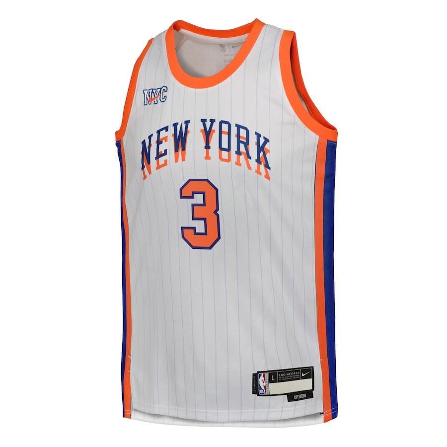 Josh Hart 3 New York Knicks 2024/25 Swingman Jersey City Edition White - Gohipanda - Image 2