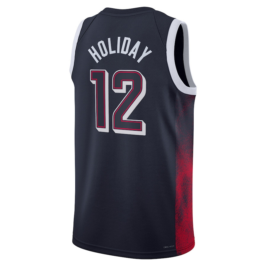 Jrue Holiday #12 USA Basketball 2024 Swingman Player Jersey Navy Multicolor Unisex Adult - Gohipanda - Image 3
