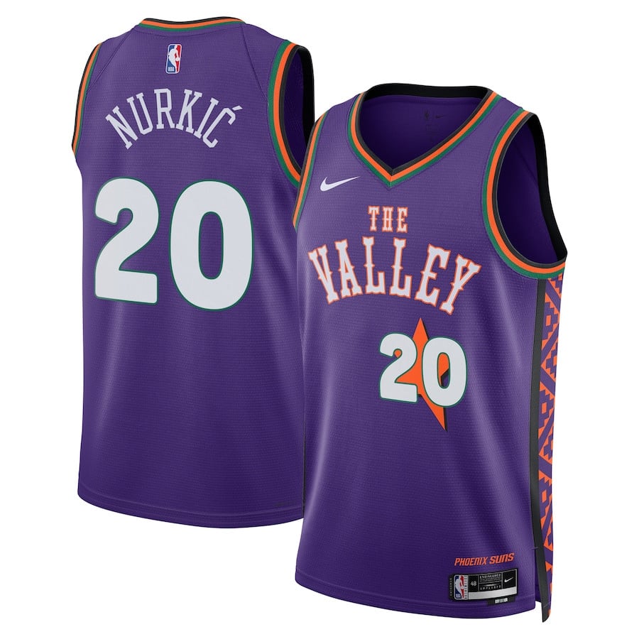 Jusuf Nurkic Phoenix Suns Unisex 2024/25 Swingman Player Jersey City Edition Purple - Gohipanda