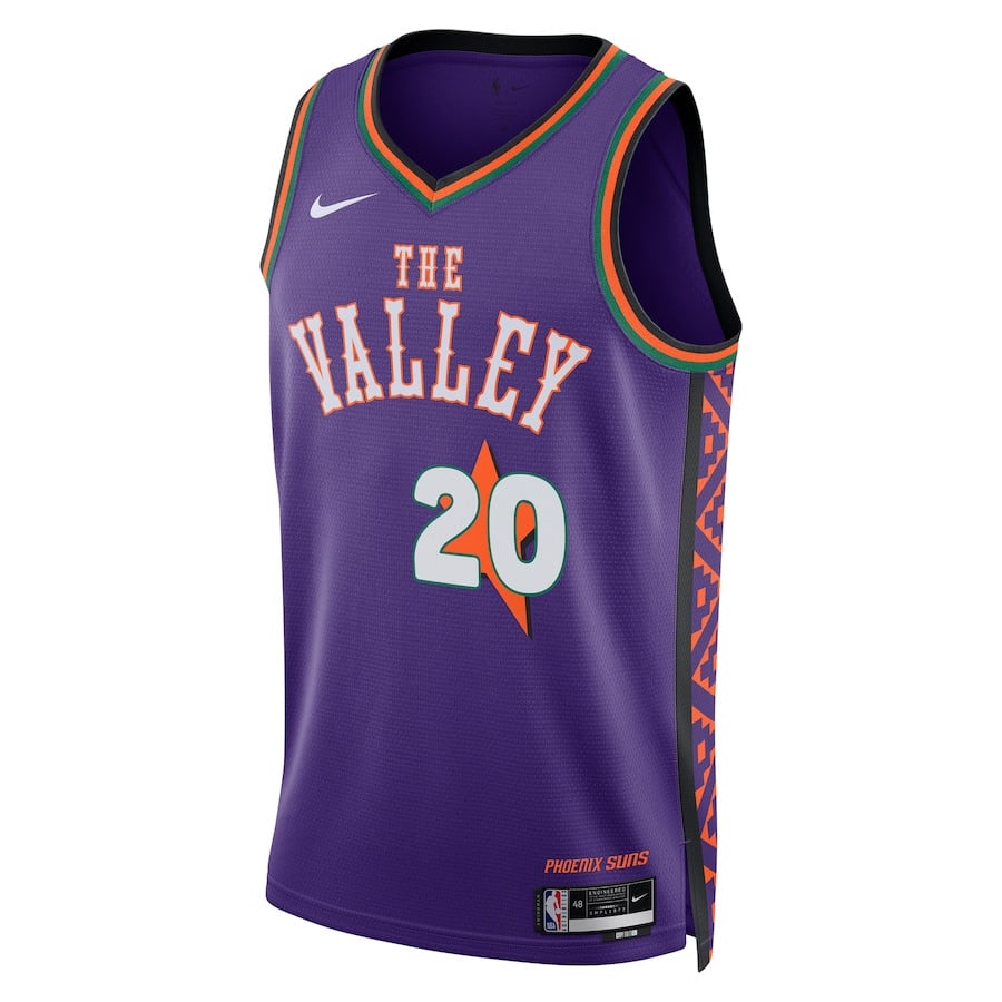 Jusuf Nurkic Phoenix Suns Unisex 2024/25 Swingman Player Jersey City Edition Purple - Gohipanda - Image 2