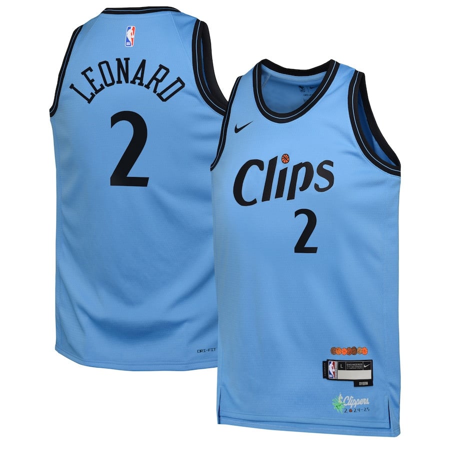 Kawhi Leonard 2 LA Clippers 2024/25 Swingman Jersey City Edition Light Blue - Gohipanda