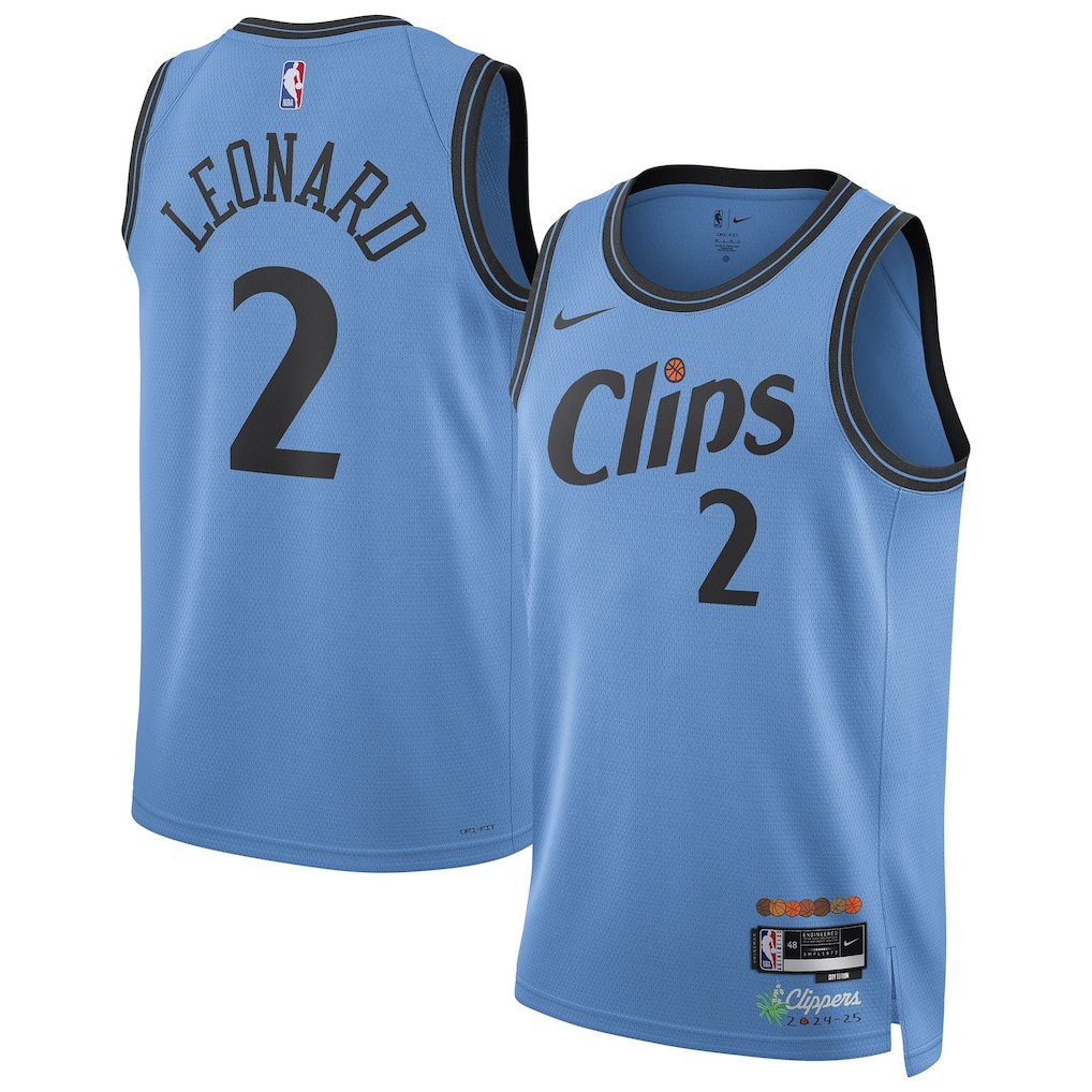 Kawhi Leonard 2 LA Clippers Unisex 2024/25 Swingman Player Jersey City Edition Light Blue - Gohipanda