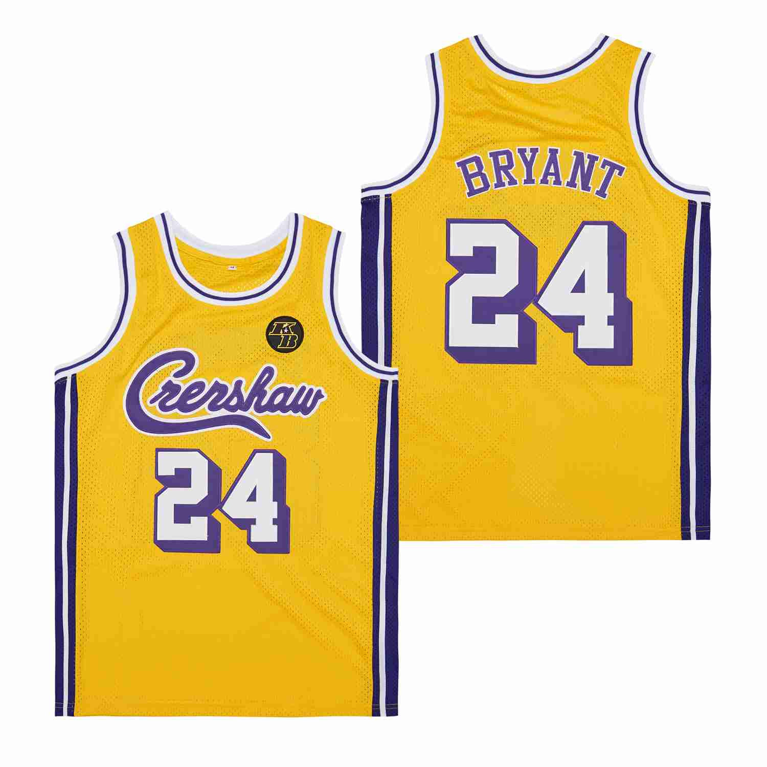 Kobe Bryant 24 Crenshaw Swingman Jersey Yellow Unisex Adult - Gohipanda