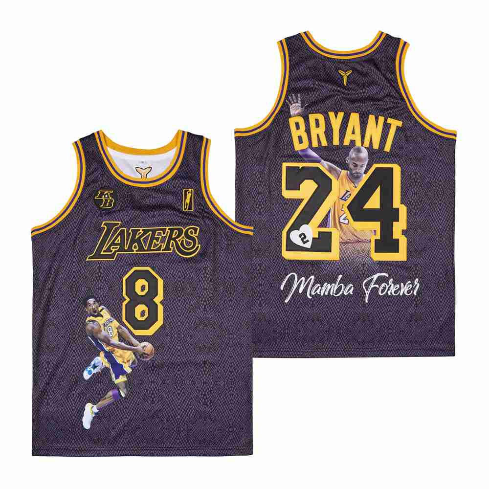 Kobe Bryant 24 Los Angeles Lakers Mamba Mentality Swingman Jersey Purple - Gohipanda