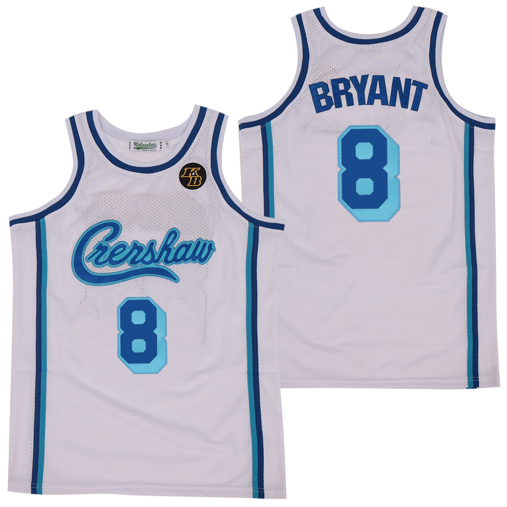 Kobe Bryant 8 Crenshaw Swingman Jersey Grey Unisex Basketball Jersey - Gohipanda - Image 2