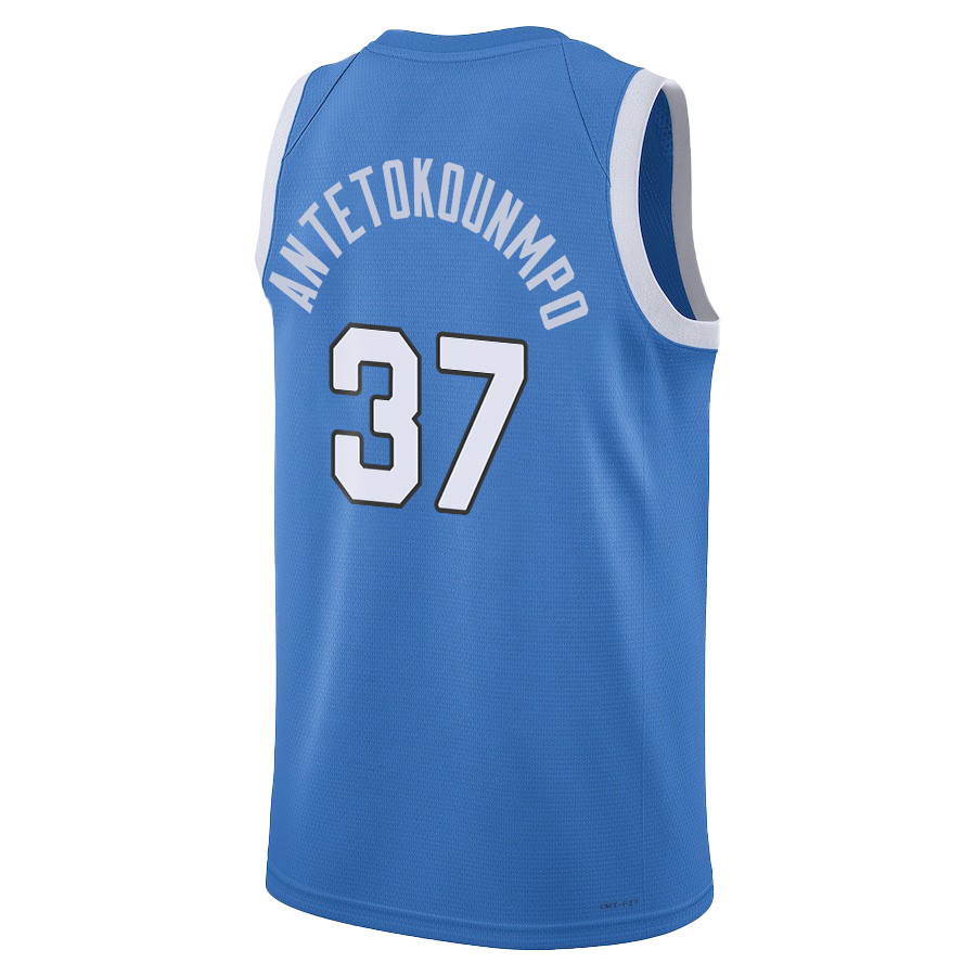 Kostas Antetokounmpo 37 Greece Basketball 2024 Olympics Unisex Jersey Blue Multicolor - Gohipanda - Image 2