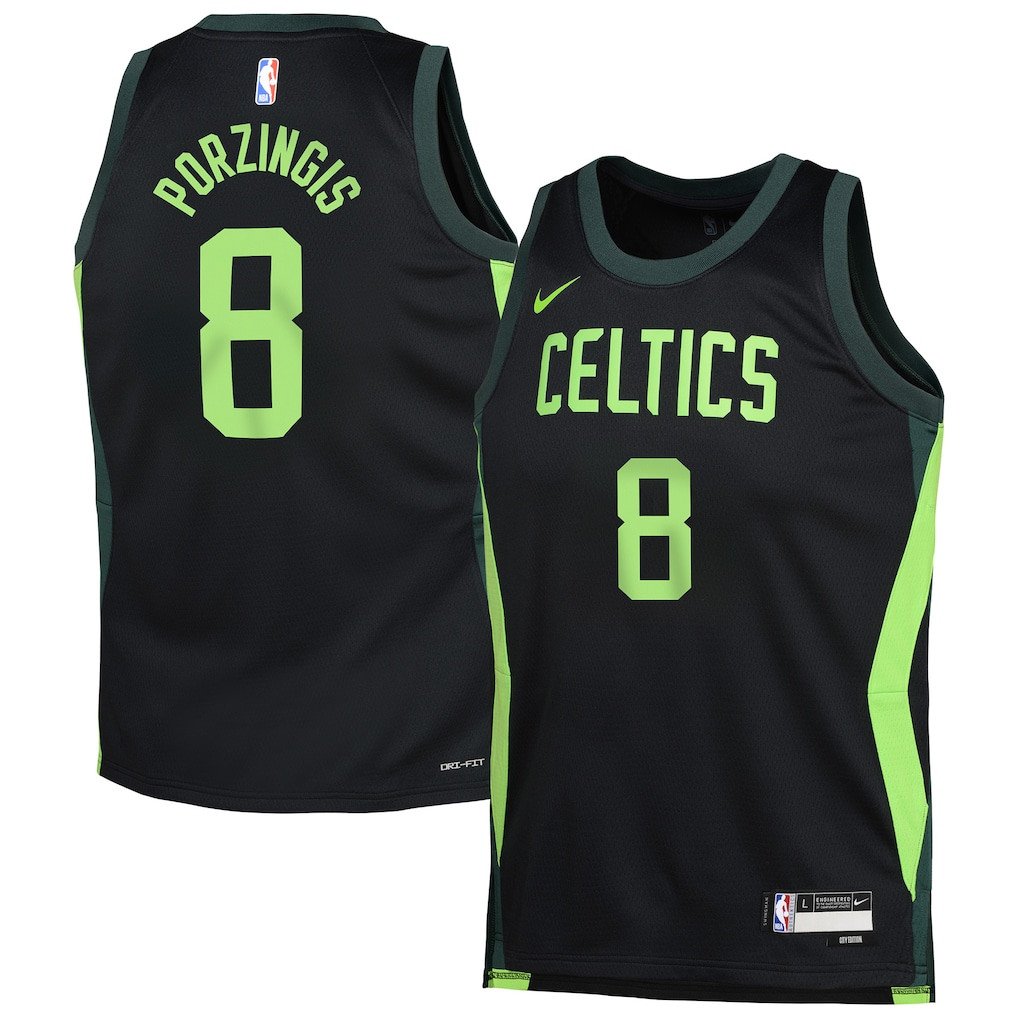 Kristaps Porzingis 8 Boston Celtics 2024/25 Swingman Jersey City Edition Black - Gohipanda