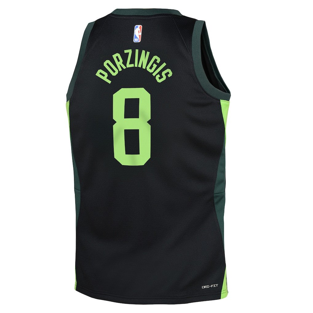 Kristaps Porzingis 8 Boston Celtics 2024/25 Swingman Jersey City Edition Black - Gohipanda - Image 3
