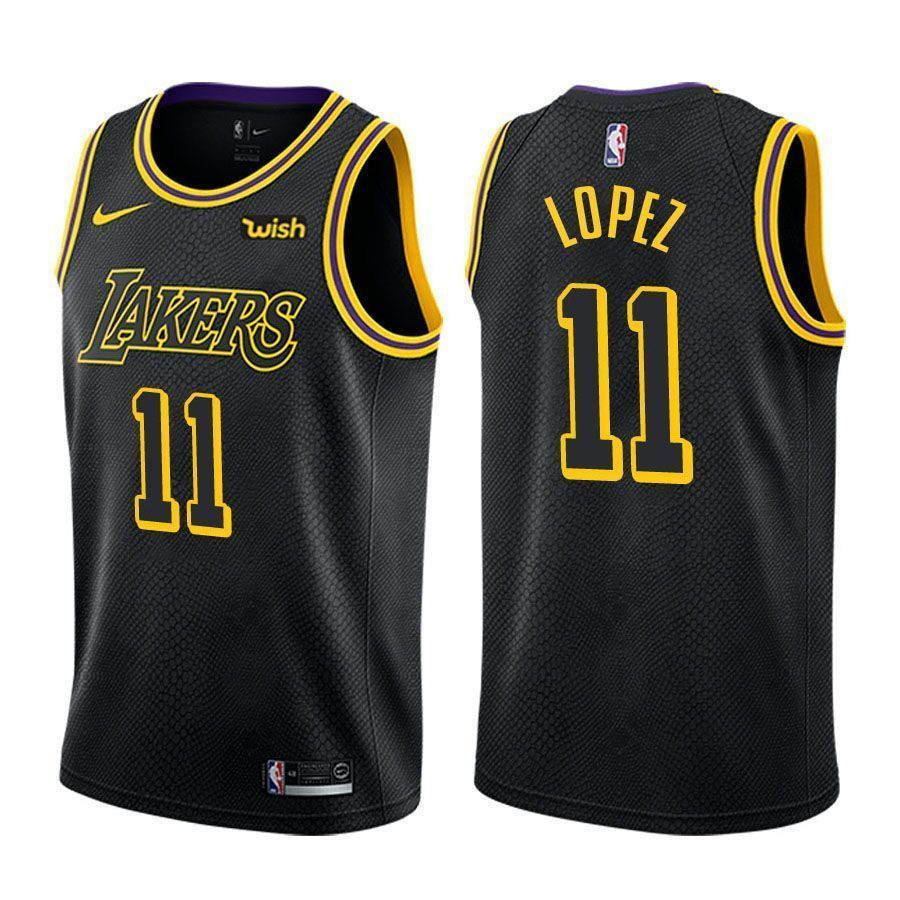 Lakers Brook Lopez #11 City Edition Black Jersey - Men's - Gohipanda
