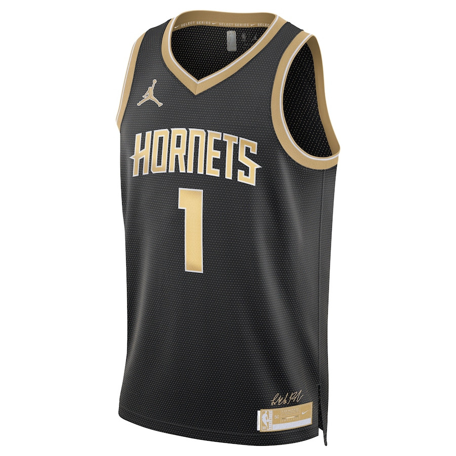 LaMelo Ball 1 Charlotte Hornets Unisex Select Series Swingman Jersey Black - Gohipanda - Image 2