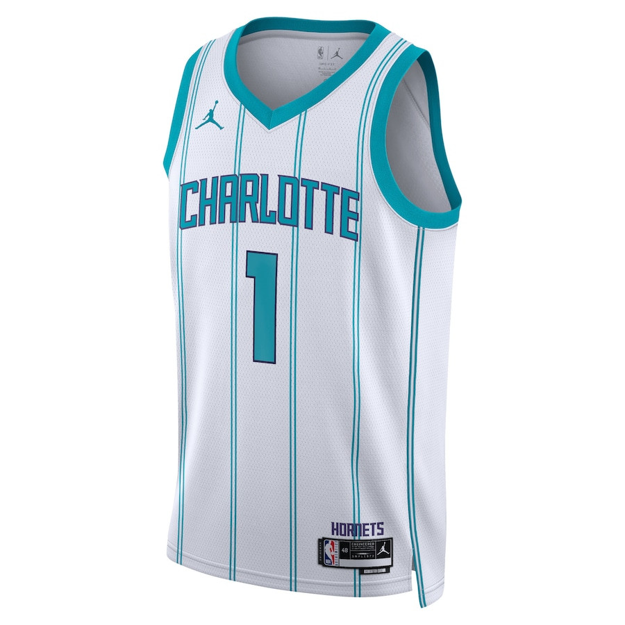 LaMelo Ball 1 Charlotte Hornets Unisex Swingman Jersey Association Edition White - Gohipanda - Image 2