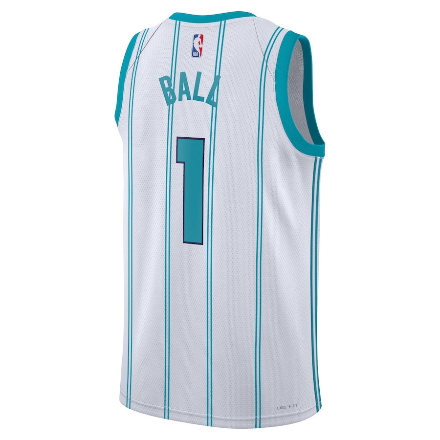 LaMelo Ball 1 Charlotte Hornets Unisex Swingman Jersey Association Edition White - Gohipanda - Image 3