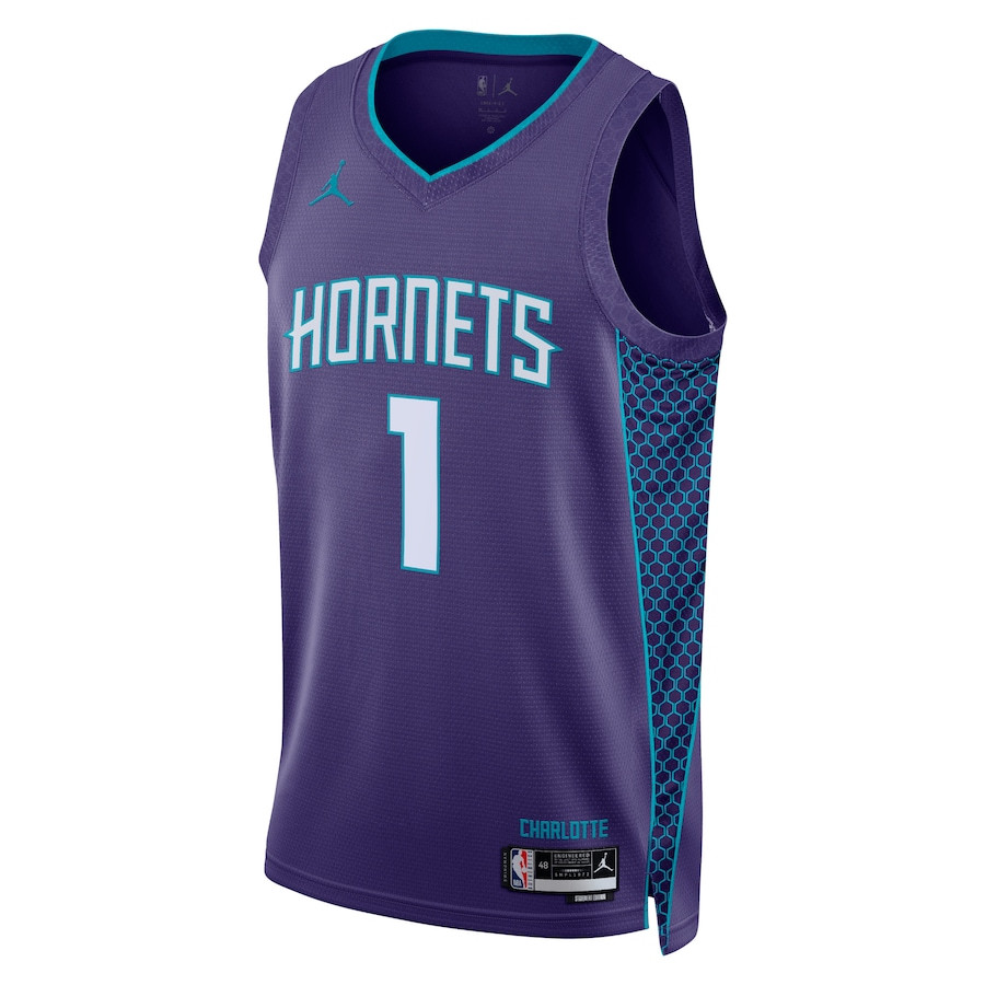 LaMelo Ball 1 Charlotte Hornets Unisex Swingman Jersey Statement Edition Purple - Gohipanda - Image 2