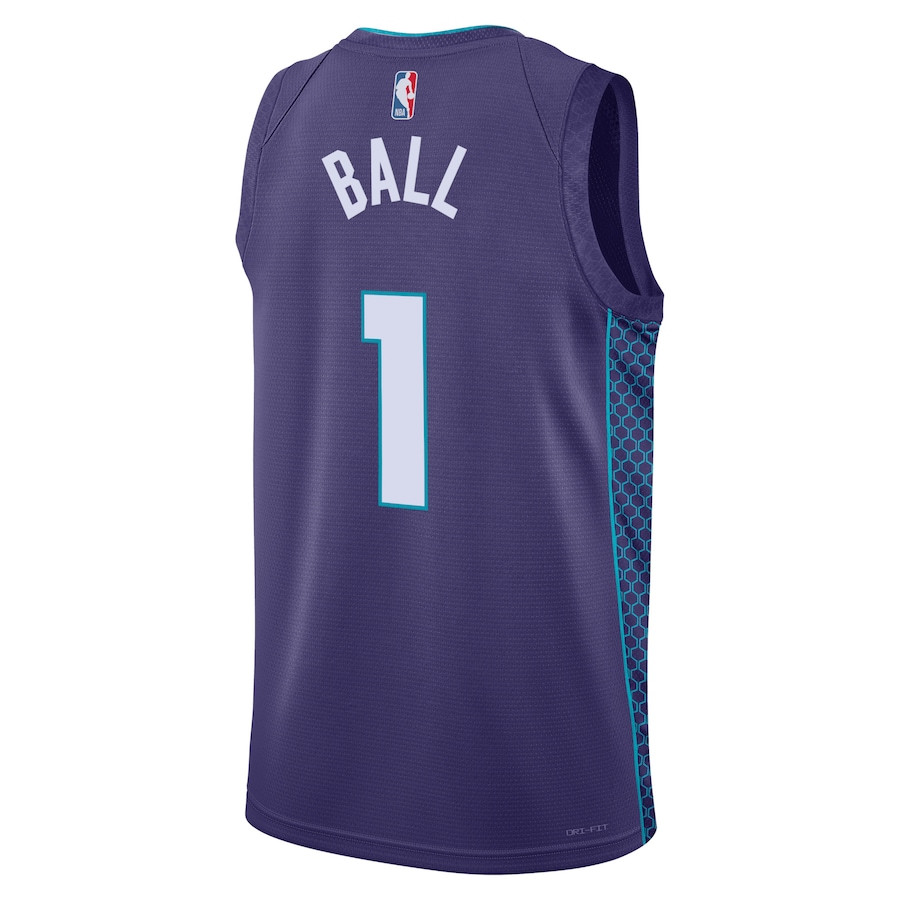 LaMelo Ball 1 Charlotte Hornets Unisex Swingman Jersey Statement Edition Purple - Gohipanda - Image 3