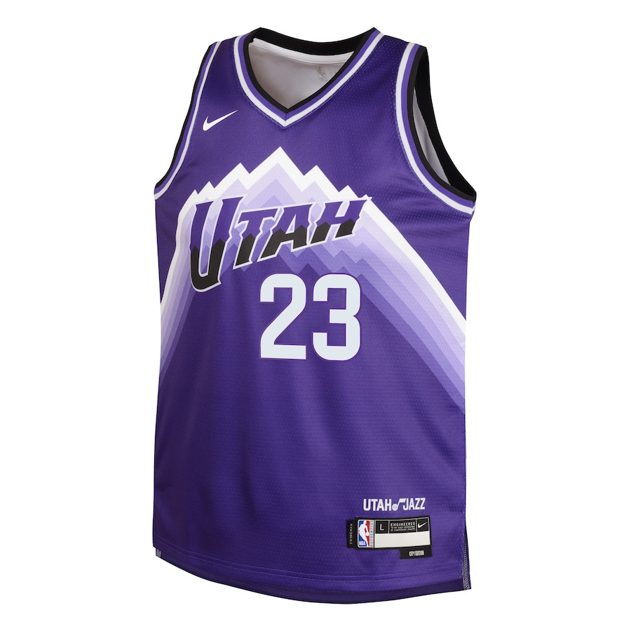 Lauri Markkanen 23 Utah Jazz 2023/24 City Edition Swingman Jersey Purple - Gohipanda - Image 2