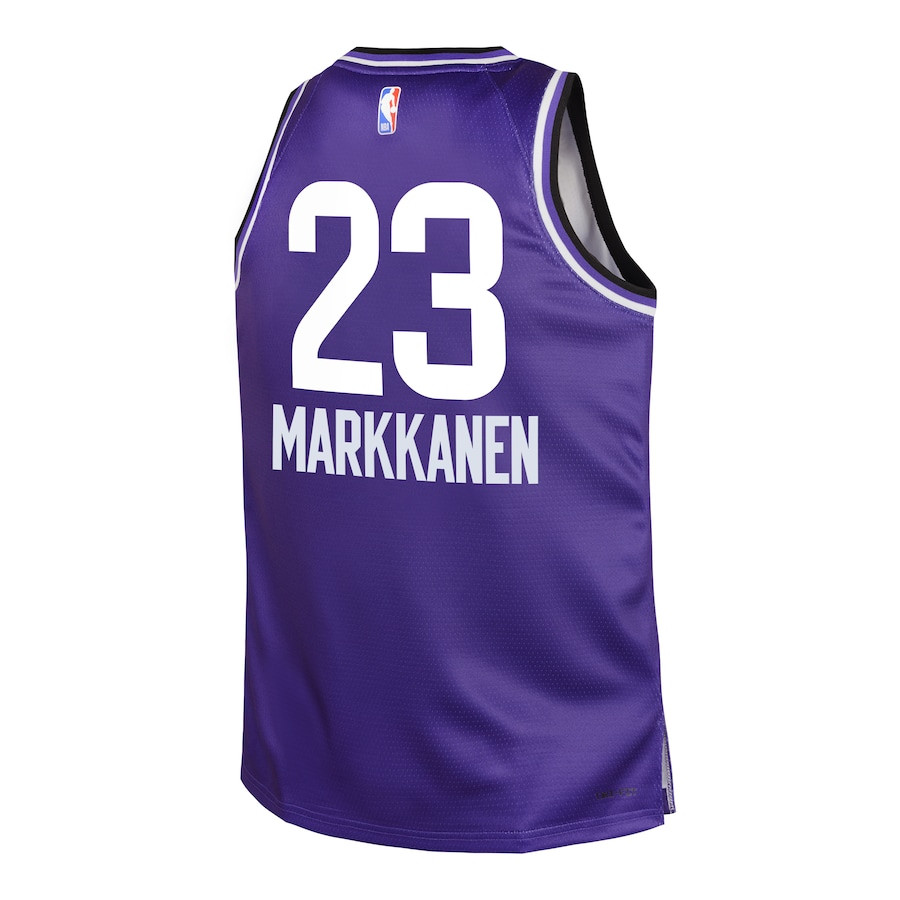 Lauri Markkanen 23 Utah Jazz 2023/24 City Edition Swingman Jersey Purple - Gohipanda - Image 3