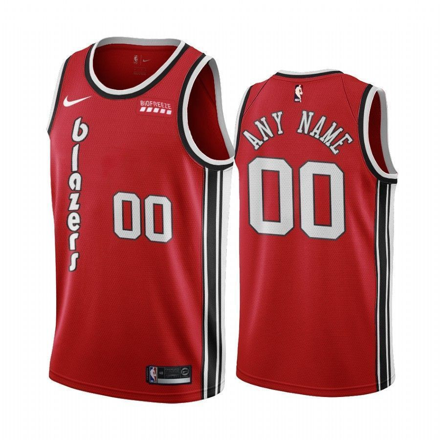 Men's Portland Trail Blazers Custom Red Classic Edition Jersey - Gohipanda