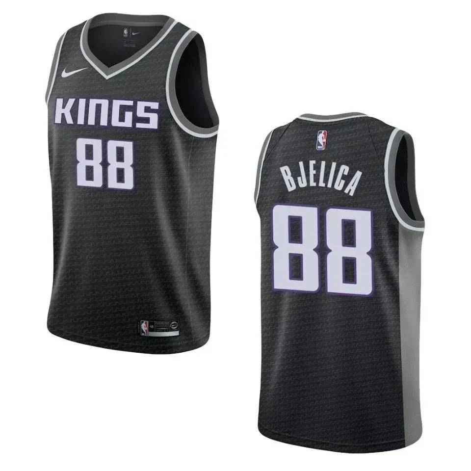 Men's Sacramento Kings 88 Nemanja Bjelica Statement Swingman Jersey Black - Gohipanda