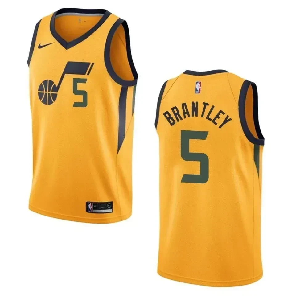 Men's Utah Jazz Jarrell Brantley Statement Swingman Jersey Gold - Gohipanda
