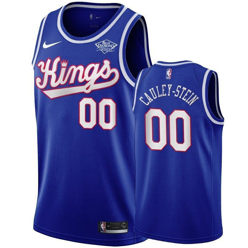 Men's Willie Cauley-Stein #00 Sacramento Kings Blue Throwback Basketball Jersey - Gohipanda