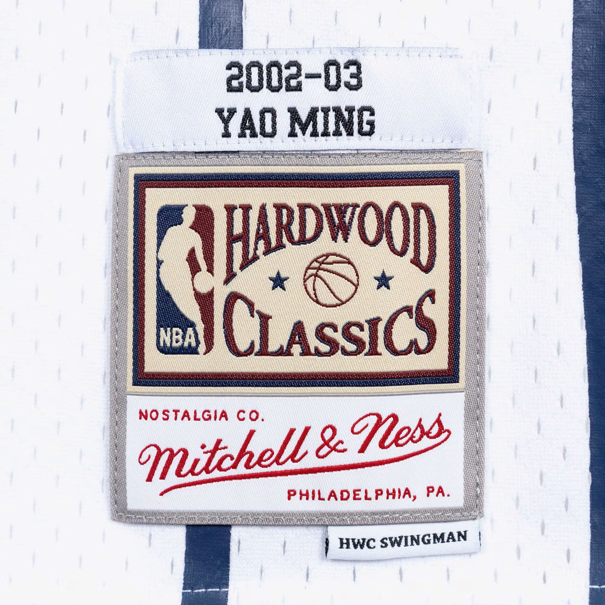 Men's Yao Ming White Houston Rockets Hardwood Classics Swingman Jersey - Gohipanda - Image 4