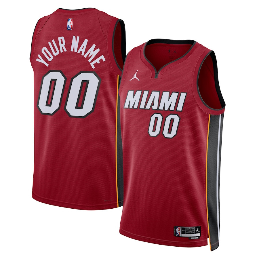 Miami Heat 2023/24 Statement Swingman Custom Jersey Men Crimson Red - Gohipanda