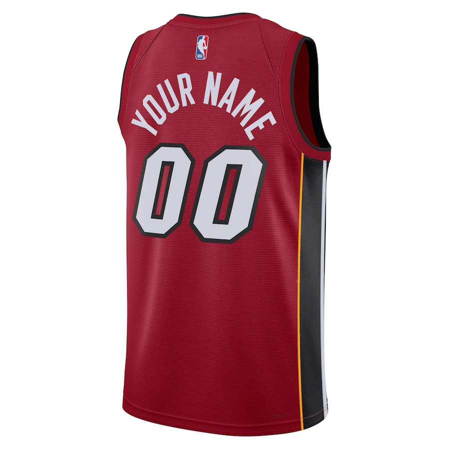 Miami Heat 2023/24 Statement Swingman Custom Jersey Men Crimson Red - Gohipanda - Image 3