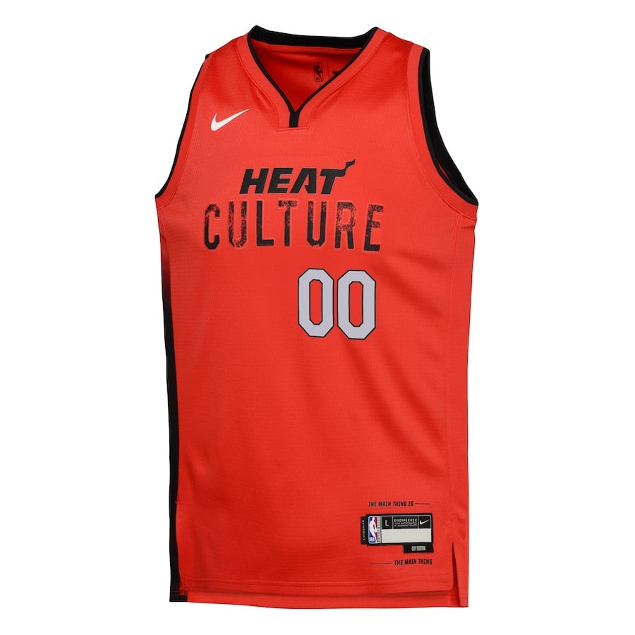 Miami Heat 2024/25 Swingman Custom Jersey City Edition Red - Gohipanda - Image 2